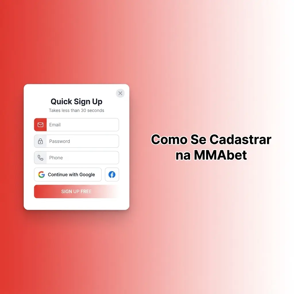 Passo a passo para se cadastrar na MMAbet e receber bônus de boas-vindas de até 200% em apostas esportivas e cassino.